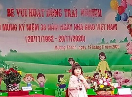 Bé thuyết trình